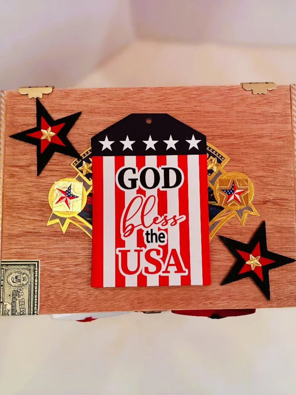 SUEÑOS de Saundra Upcycled, American Standard Cigar Box, ARTFUL STORAGE